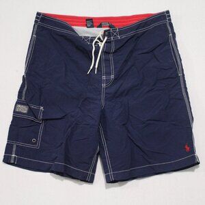 Polo By Ralph Lauren Men Blue Board Shorts Casual Size Large